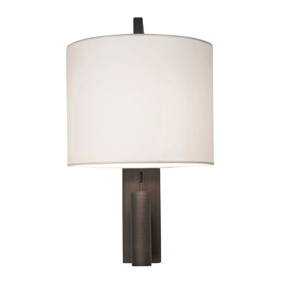 Ravello Contemporary Bronze Wall Light with Integrated LED Reading Arm