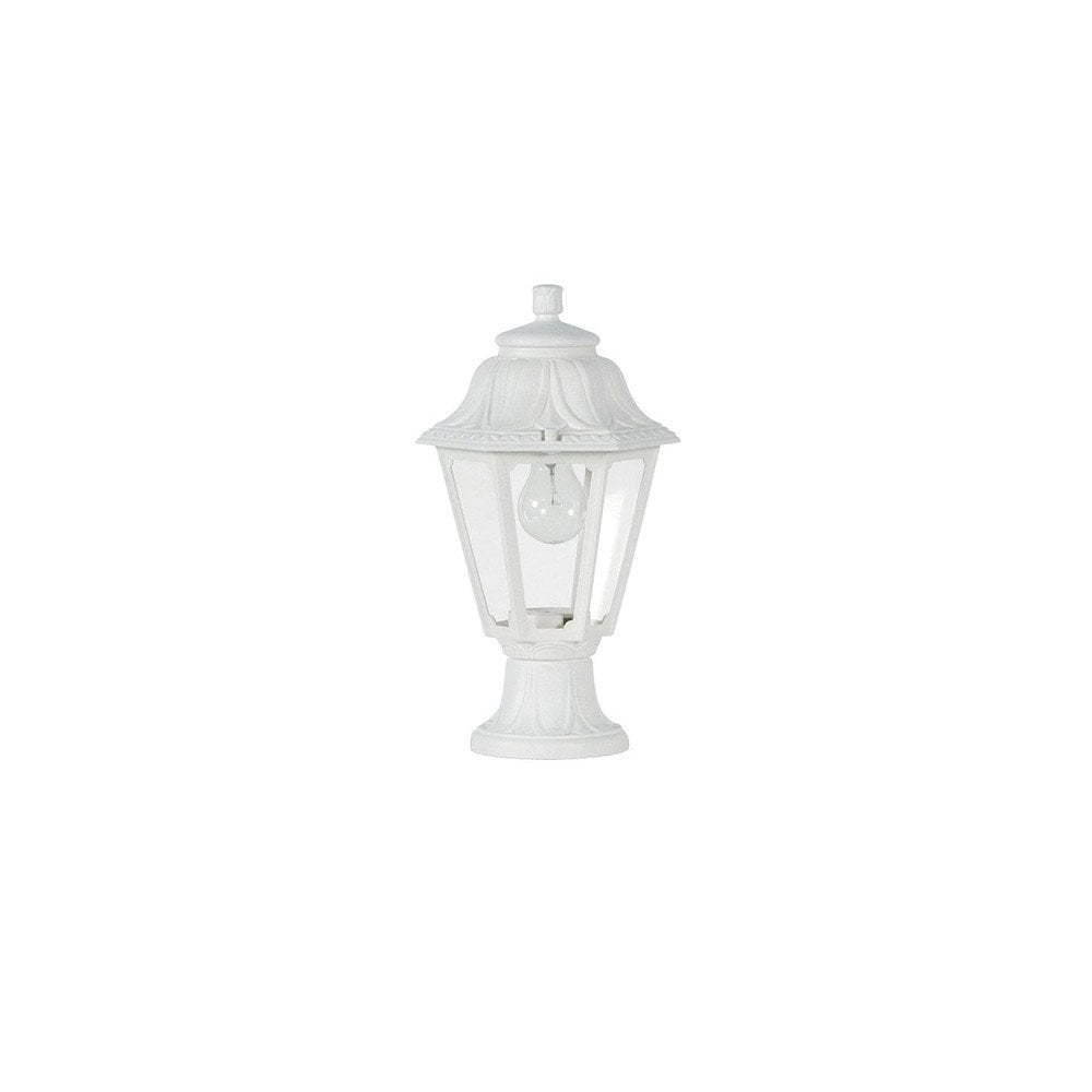 Anna Mikrolot E27 Hexagonal Pedestal Lantern in Elegant White