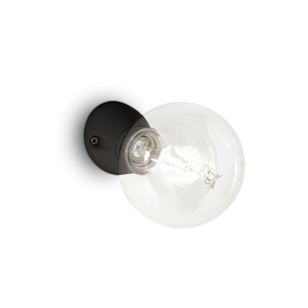 Sleek Black Winery Wall Lamp with Single Bulb