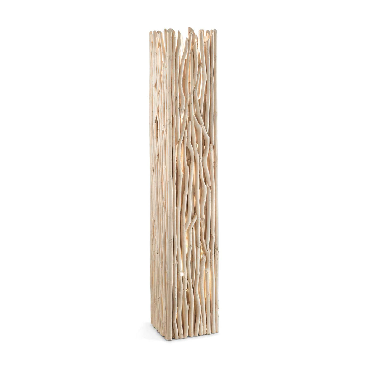 Illuminated Driftwood Sculpture Lamp with Dual Bulbs