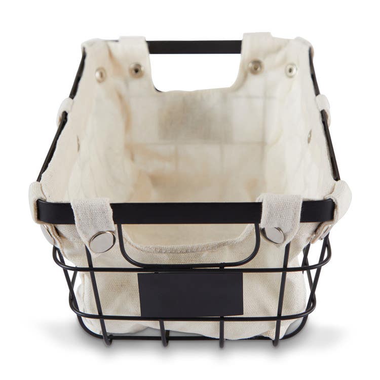 Harga Small Matte Black Wire Storage Basket