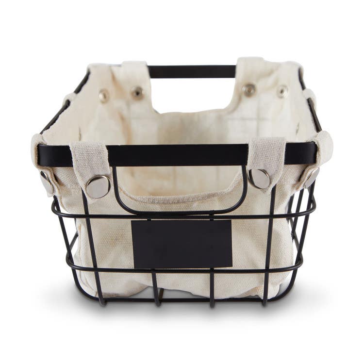 Harga Small Matte Black Wire Storage Basket