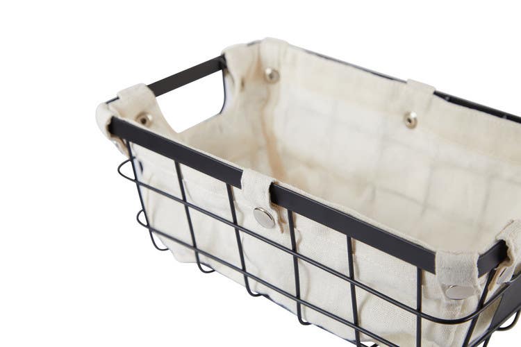 Harga Small Matte Black Wire Storage Basket