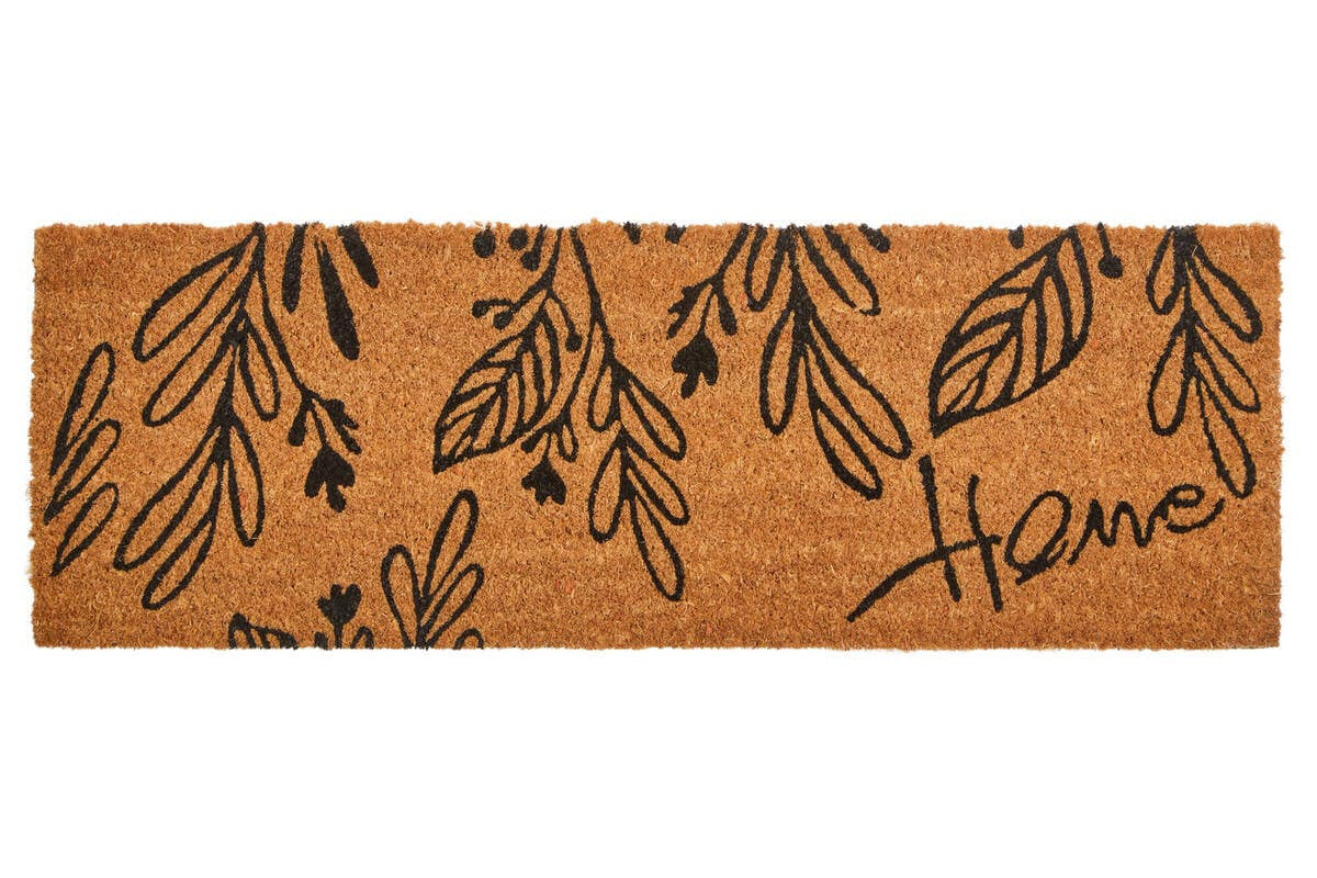 Filta Leaves Design Rectangular Coir Doormat