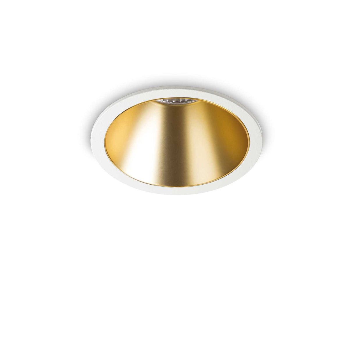 Sleek Round 11W LED Trim 3000K in White and Gold Finish