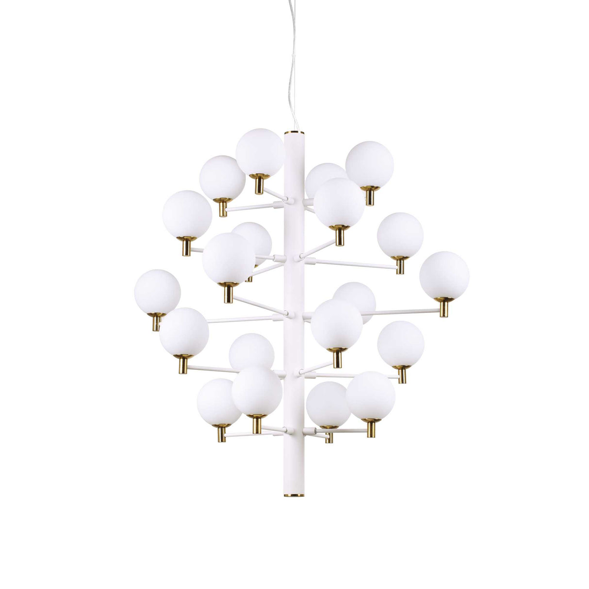 COPERNICO Orbital White Pendant Light with 20 Radiant Bulbs