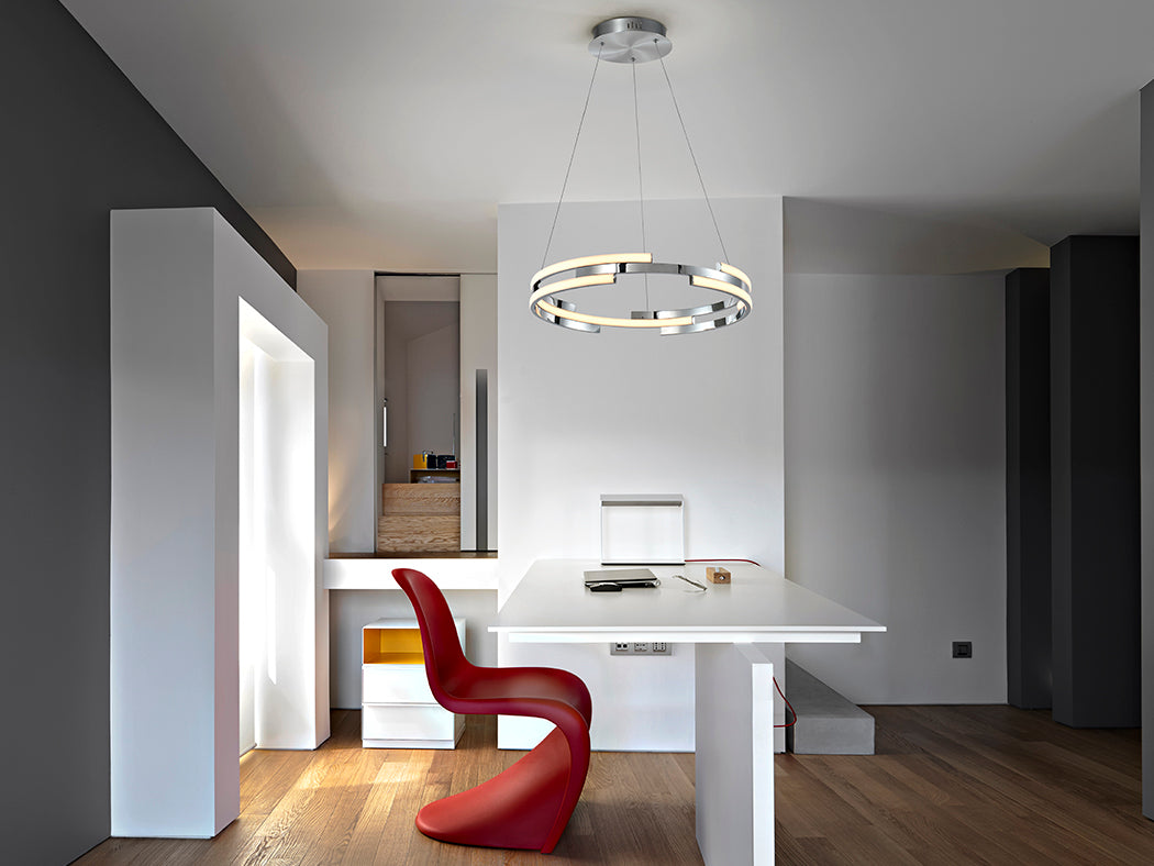 Luminous Cycles Chromed Pendant Lamp D60
