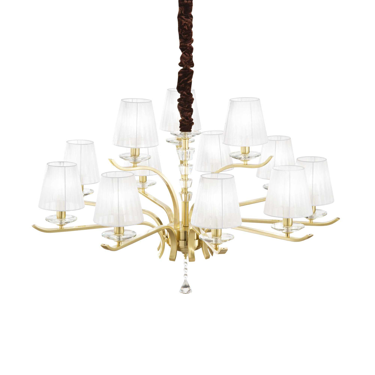 Brass Pegasus 12-Bulb Pendant Light Fixture