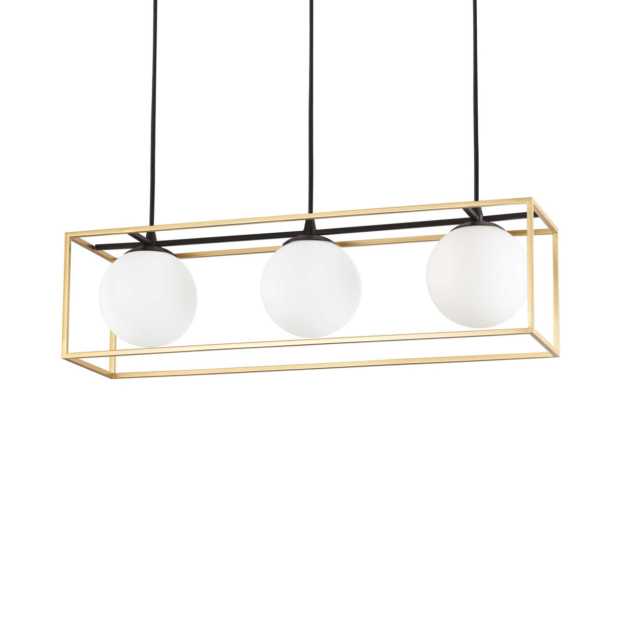 TRIO Brass Pendant Light with Lingotto Design
