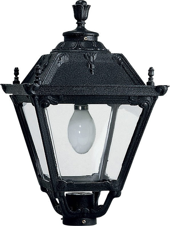 Tobia 11W E27 LED CCT, Classic Lantern Head, Black/Clear