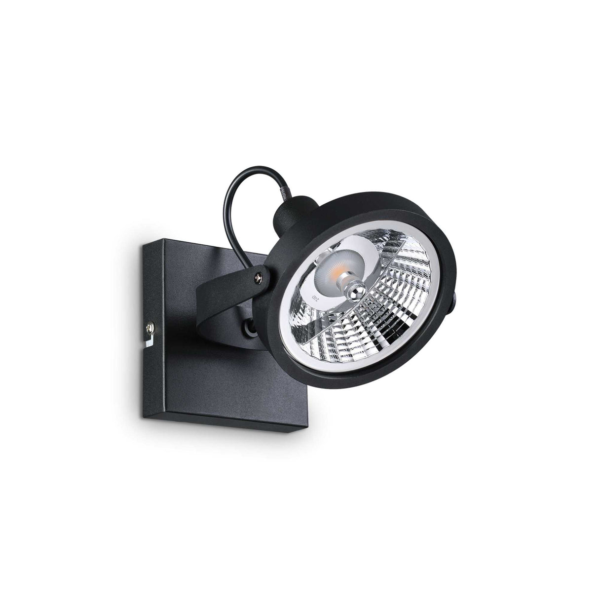 Sleek Black Single-Bulb GLIM Flush Ceiling Light