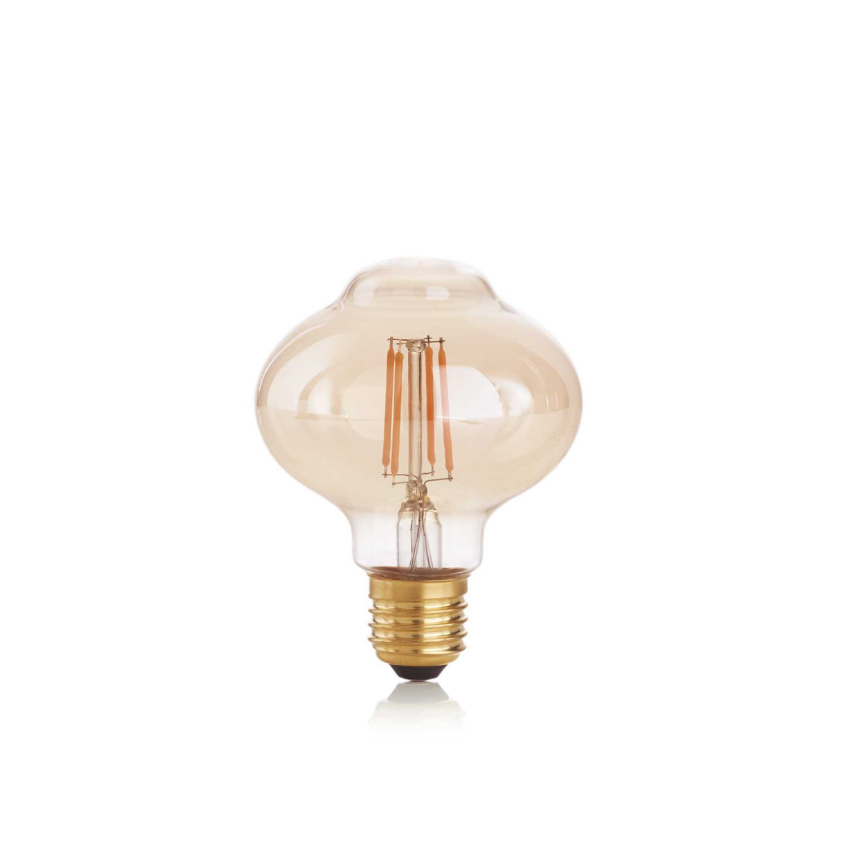 Amber Glow 1800K LED Bulb - E27 4W Bolla Style