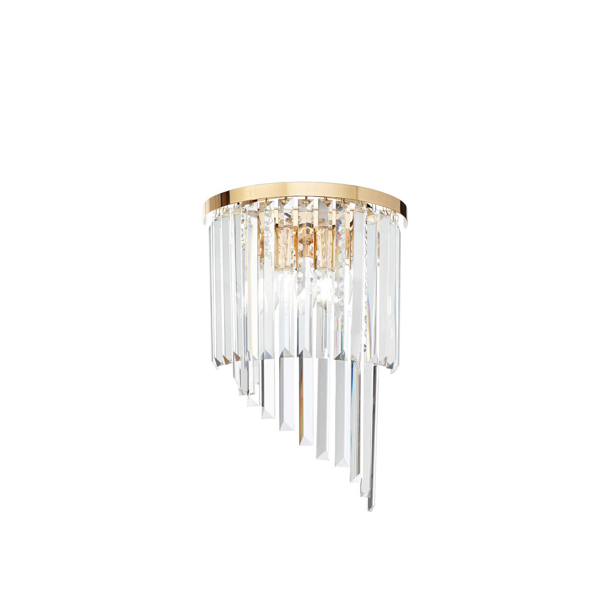 Gleaming Gold Triple Bulb Carlton Wall Sconce