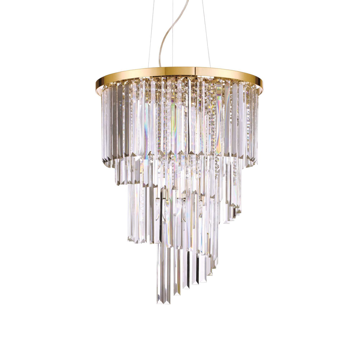 Radiant Gold Carlton Chandelier with 12 Bulbs