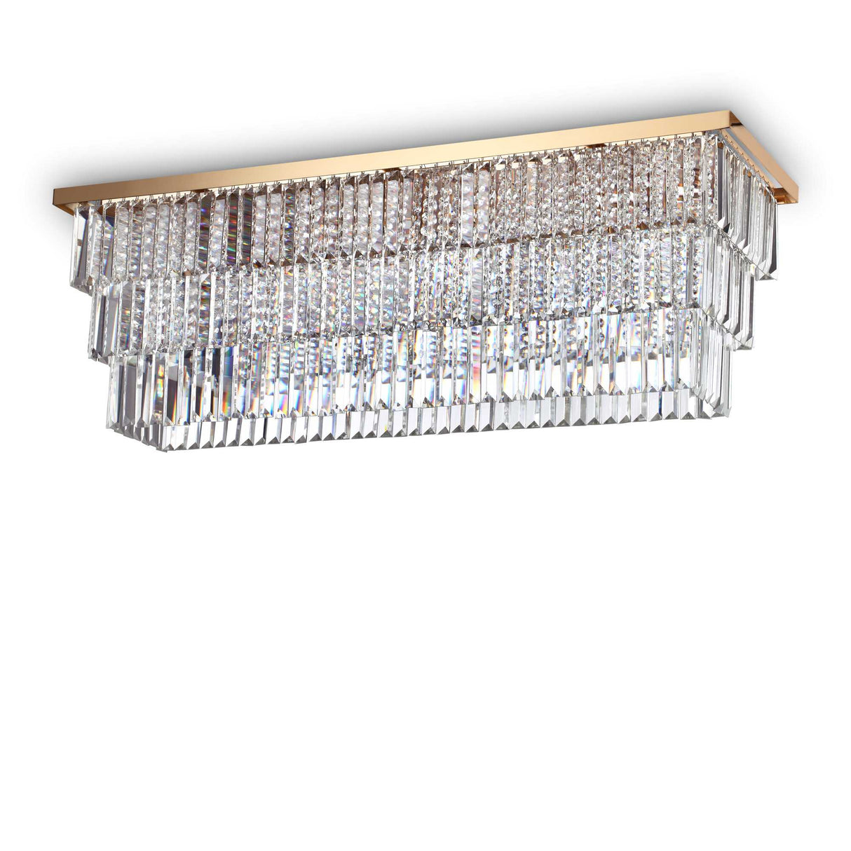 Glistening Gold 8-Bulb Ceiling Flush Light Fixture