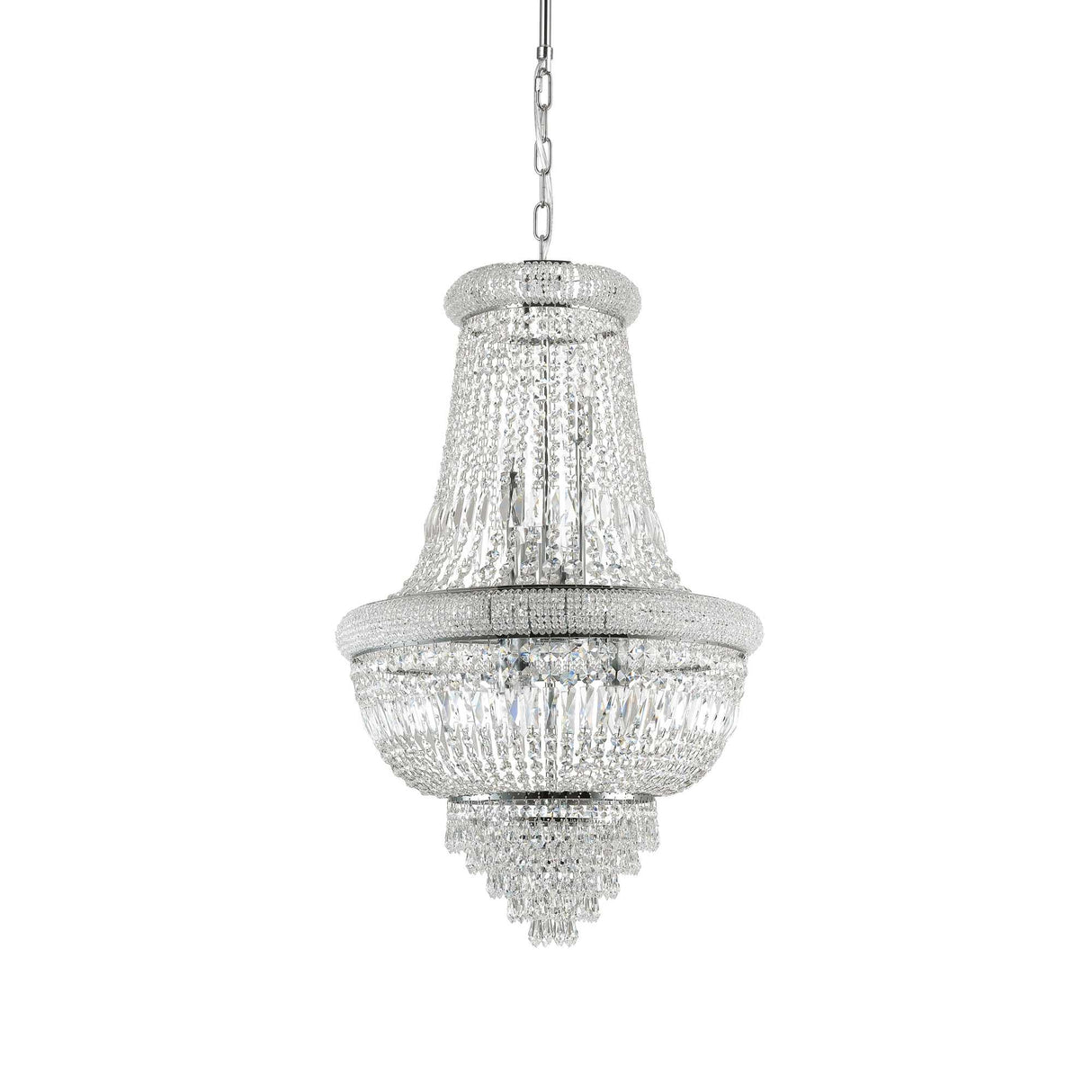 Chrome Elegance: DUBAI 10-Bulb Pendant Light