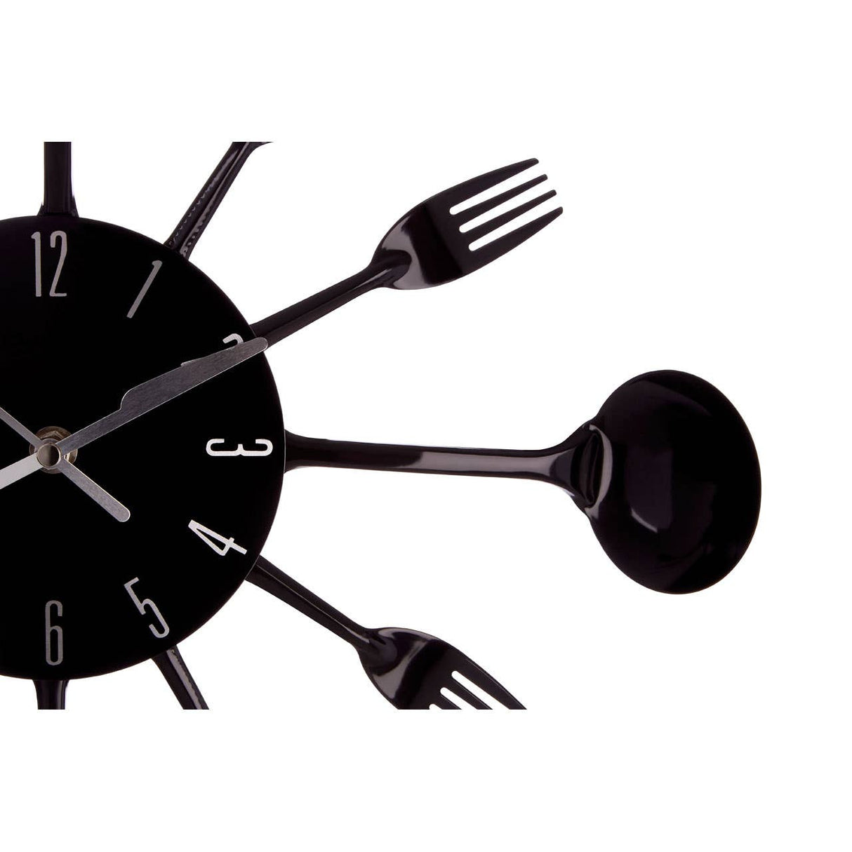 Black Cutlery Metal Wall Clock