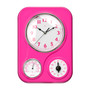 Bellac Hot Pink Timer And Temperature Display Wall Clock