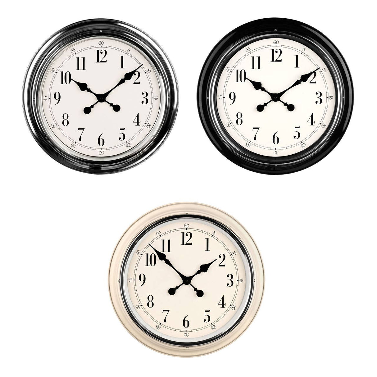 Chrome Finish Wall Clock