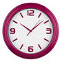Laxmi Raspberry Plastic Wall Clock