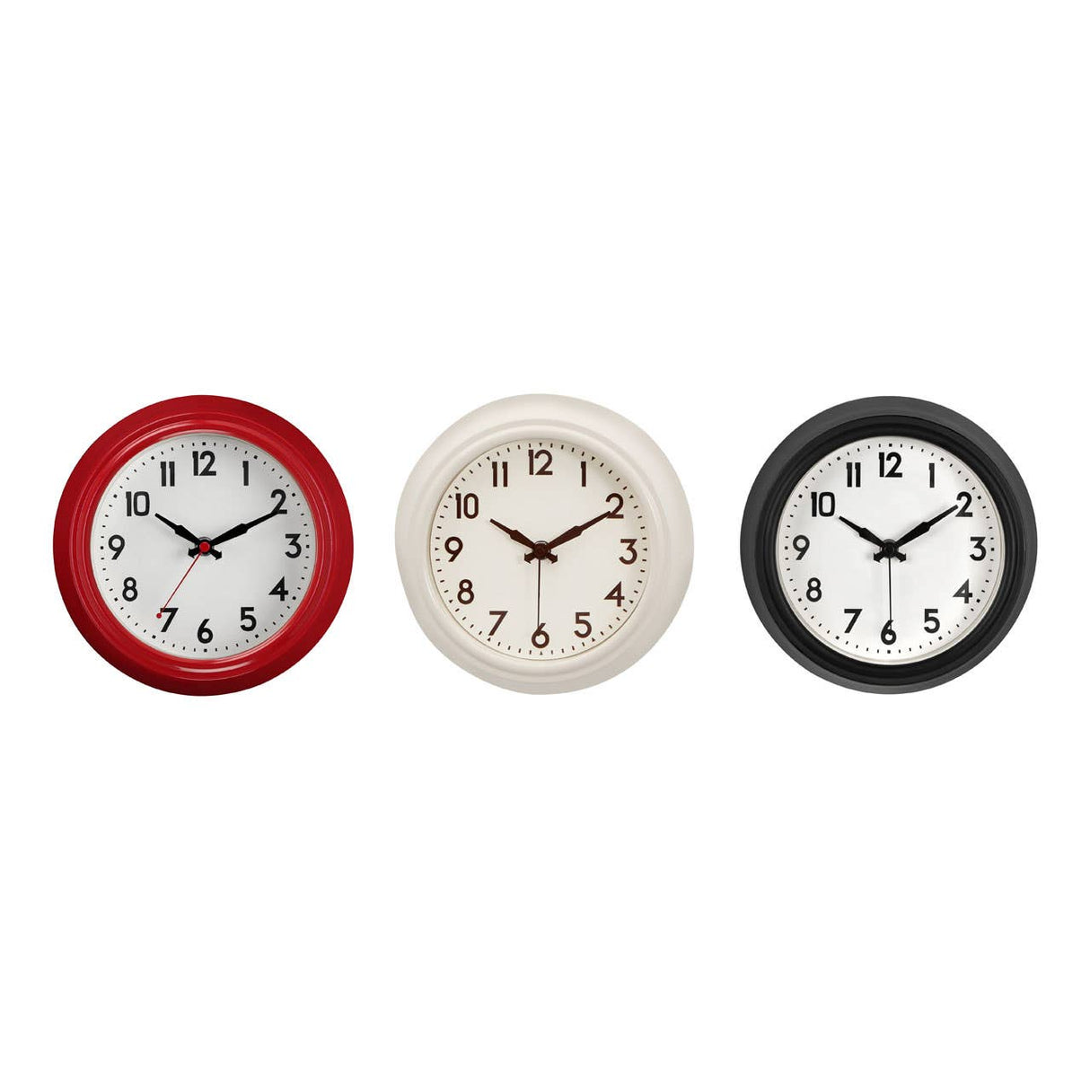 Red Metal Wall Clock
