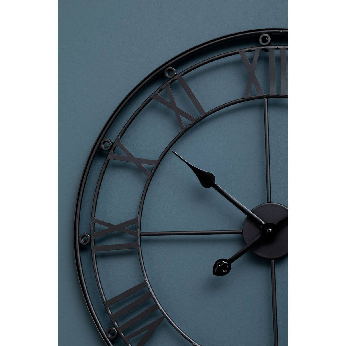 Matte Black Metal Wall Clock