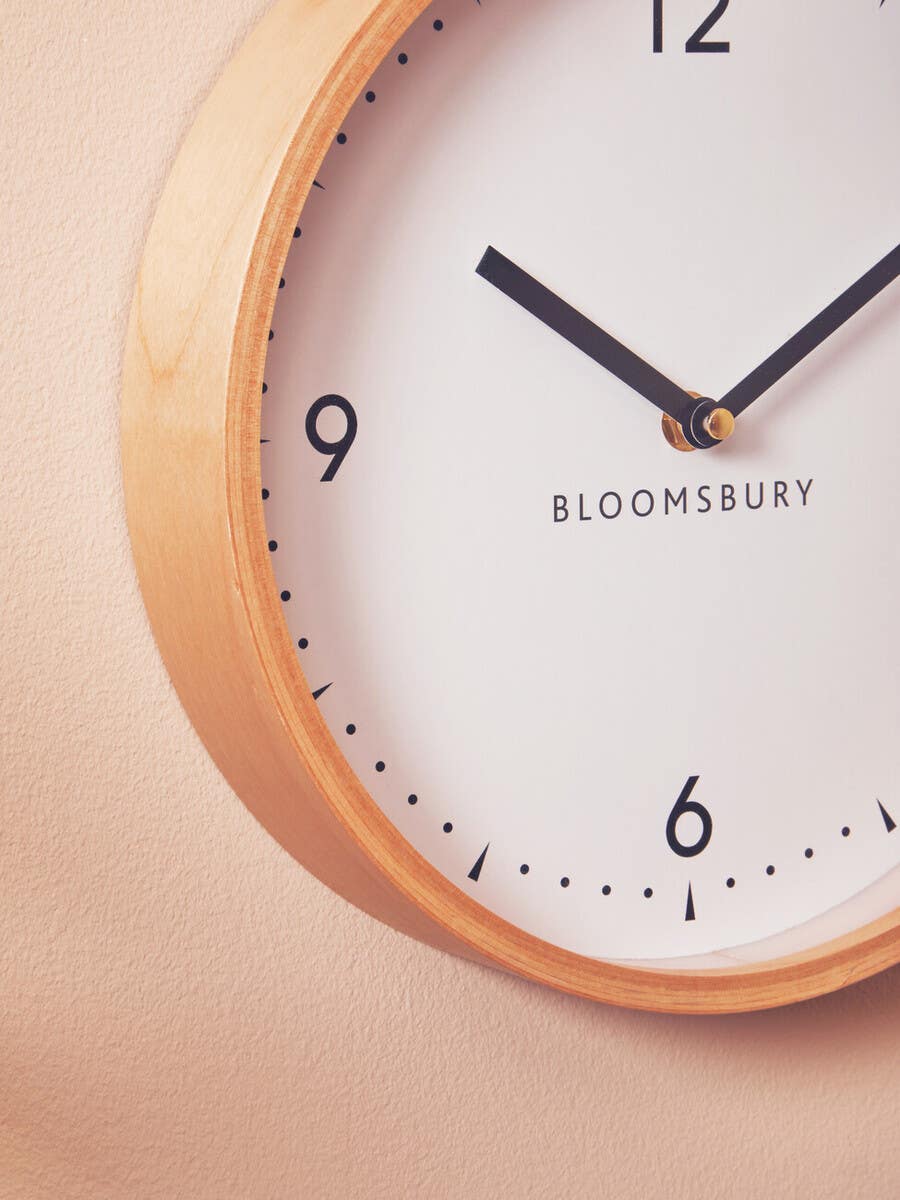 Vitus White Wood Small Numbers Wall Clock