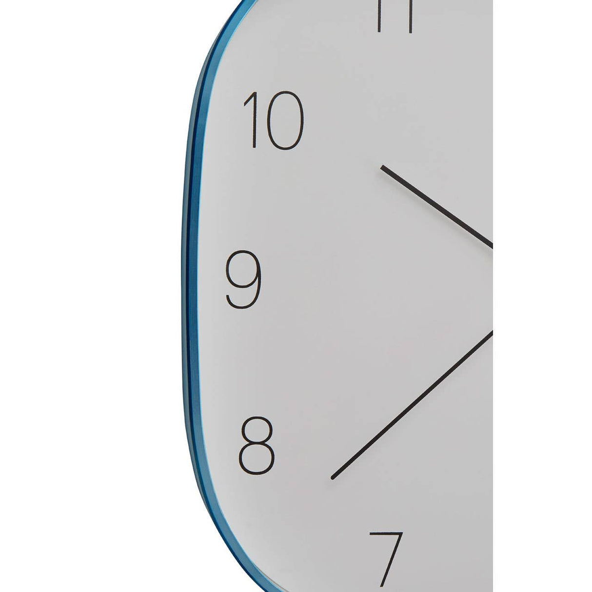 Elko Square Blue Finish Case Wall Clock