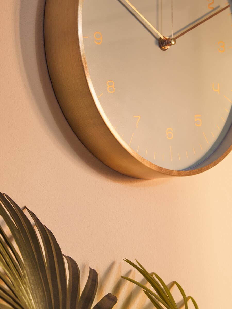 Elko Gold / Mint Green Finish Wall Clock