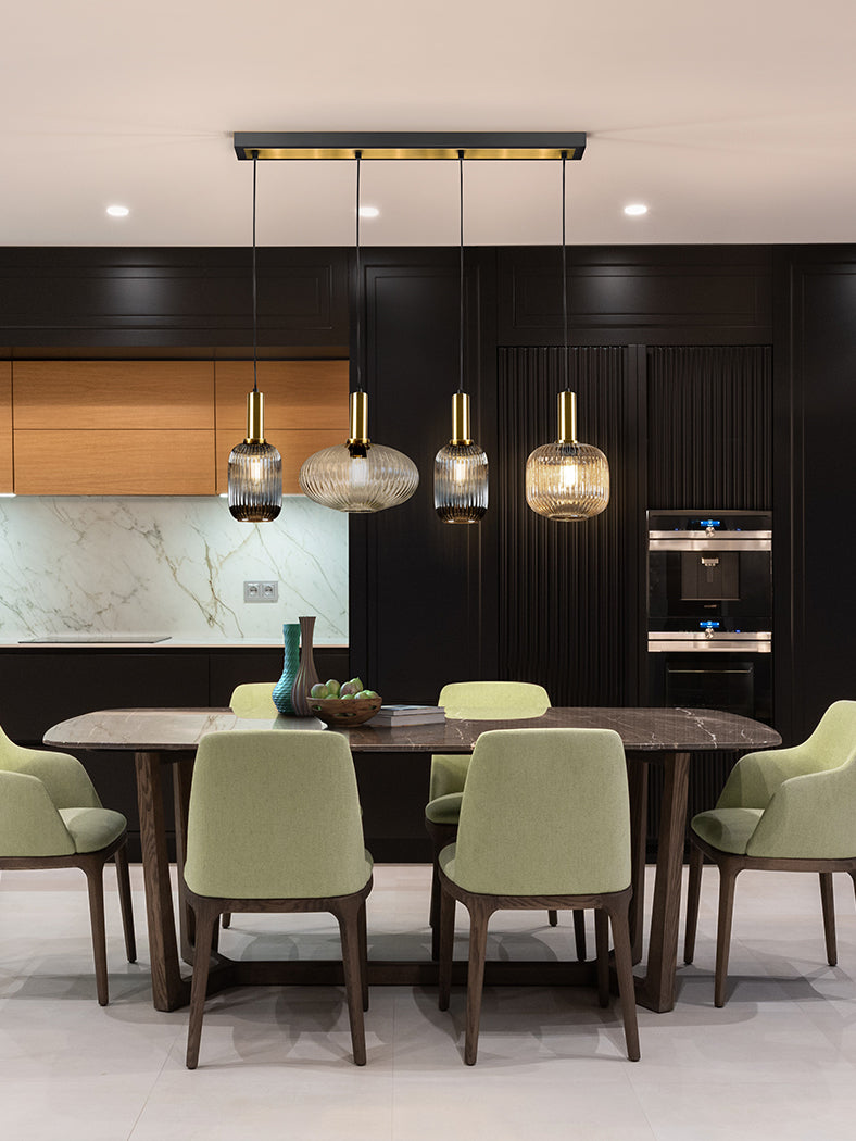 Norma Quad-Lamp Linear Pendant