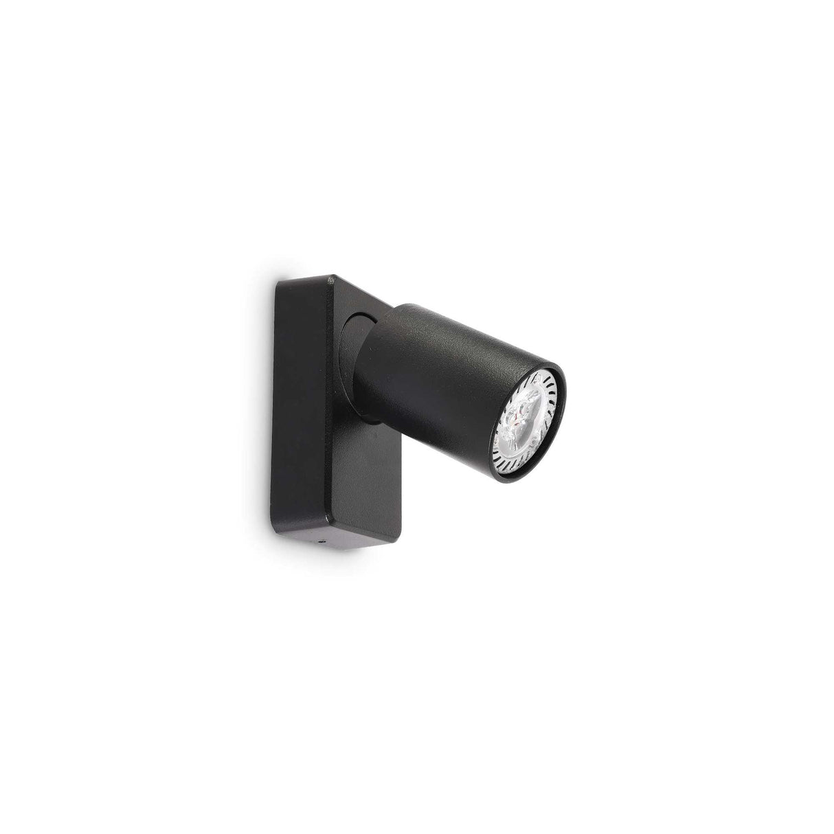 Black RUDY Round Wall Light with Single Bulb