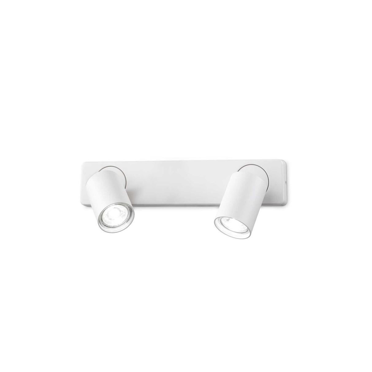 RUDY Dual-Bulb Round White Wall Sconce
