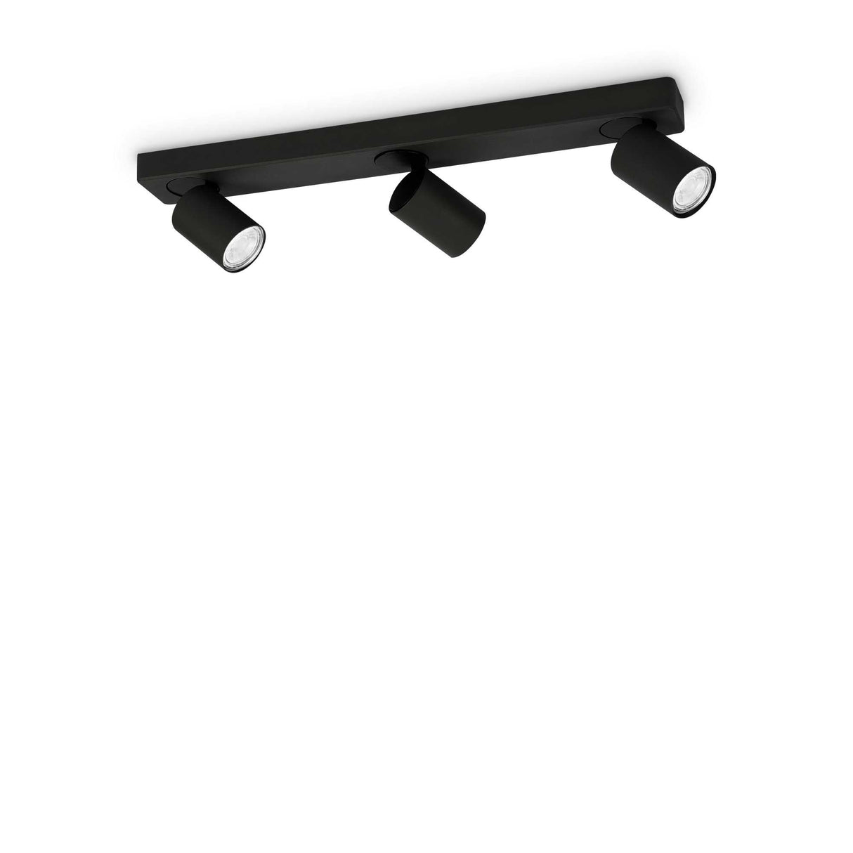RUDY Black Round 3-Light Flush Ceiling Fixture