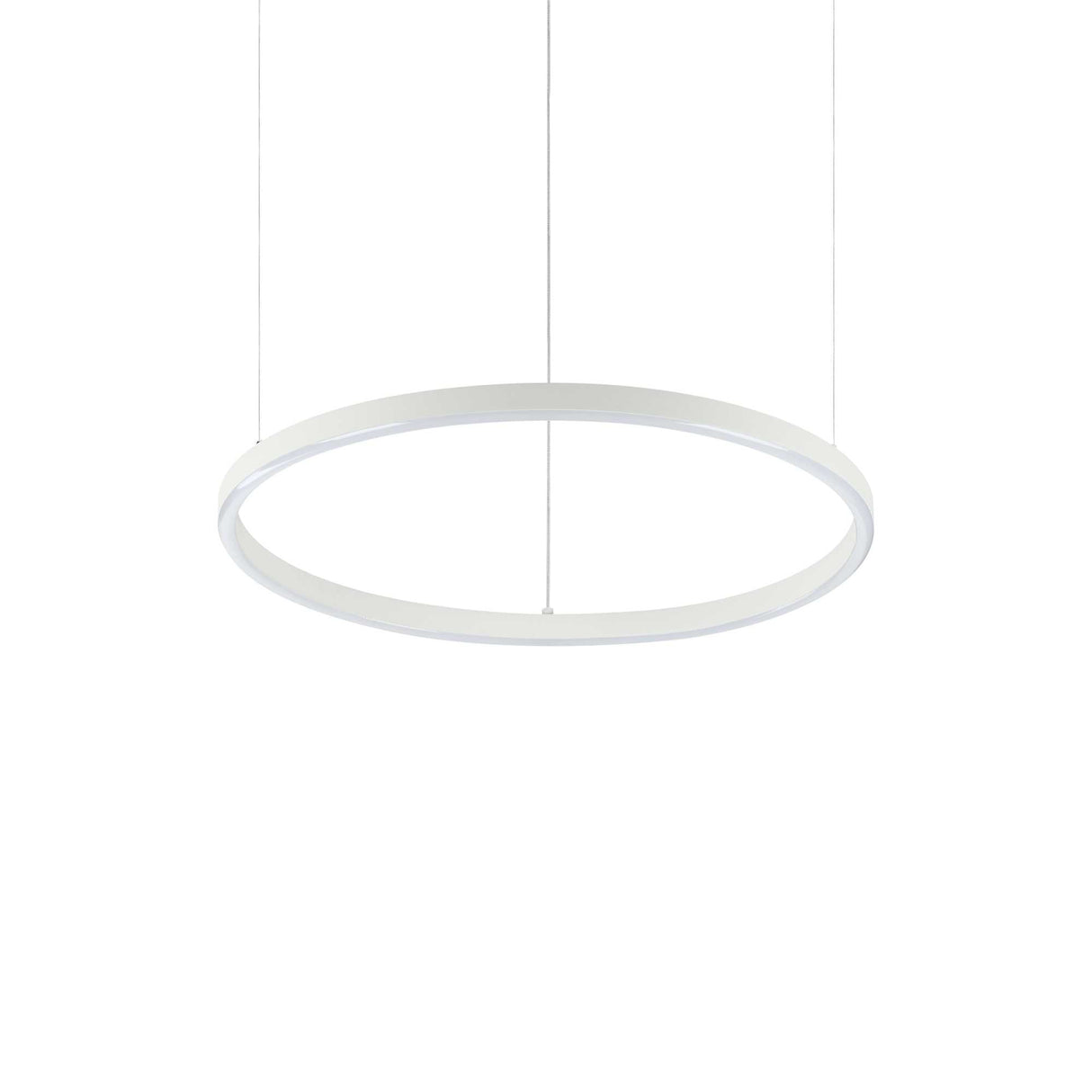 Sleek White Circular Pendant Light 3000K ON-OFF