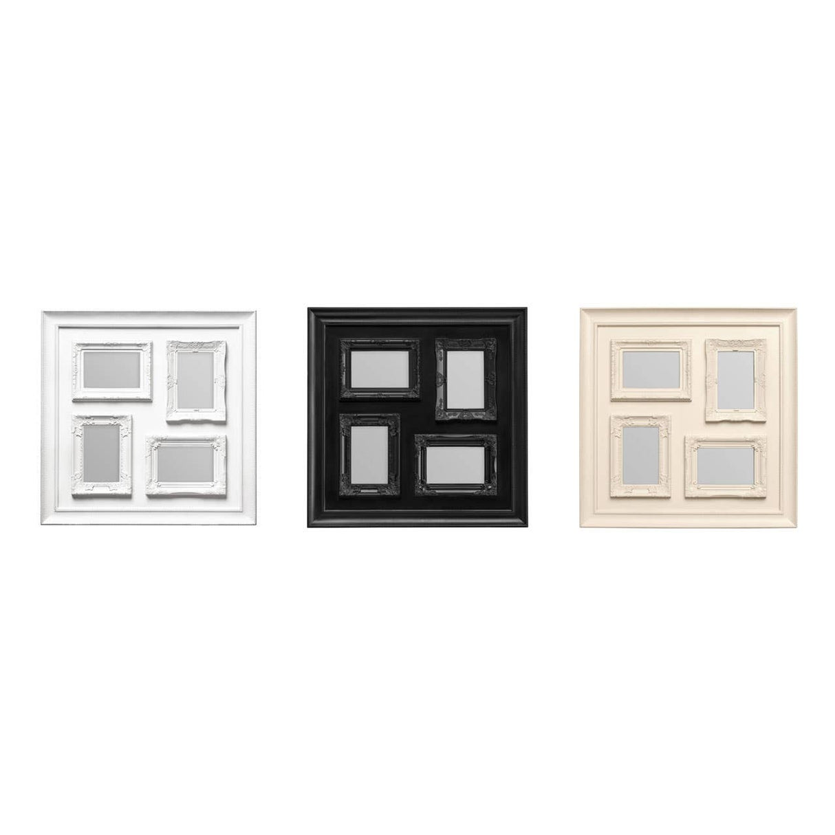 4 Photo White Plastic Multi Photo Frame