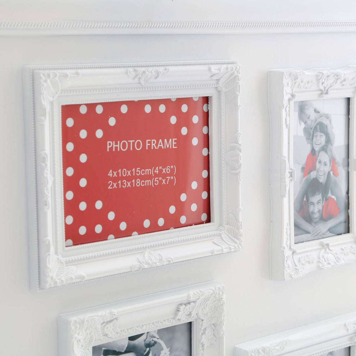 White Contemporary 6 Photo Frame
