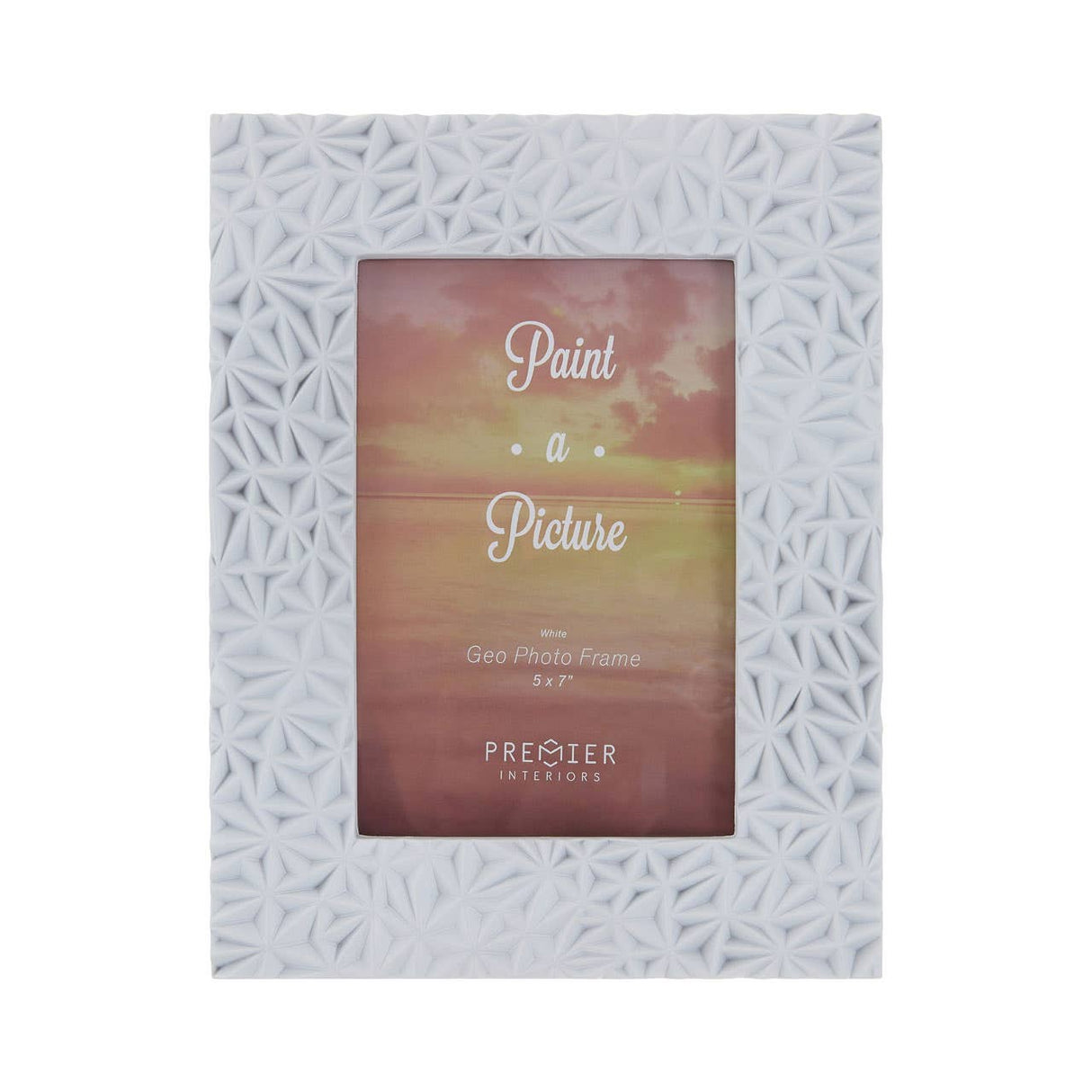 Geo White 5In X 7In Photo Frame