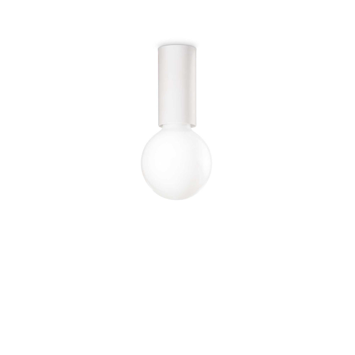 PETIT White Single Bulb Flush Mount Light