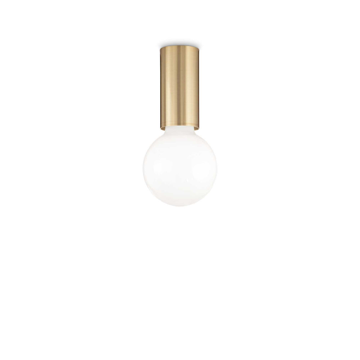 Brass Petite Flush Mount Light with Single Bulb
