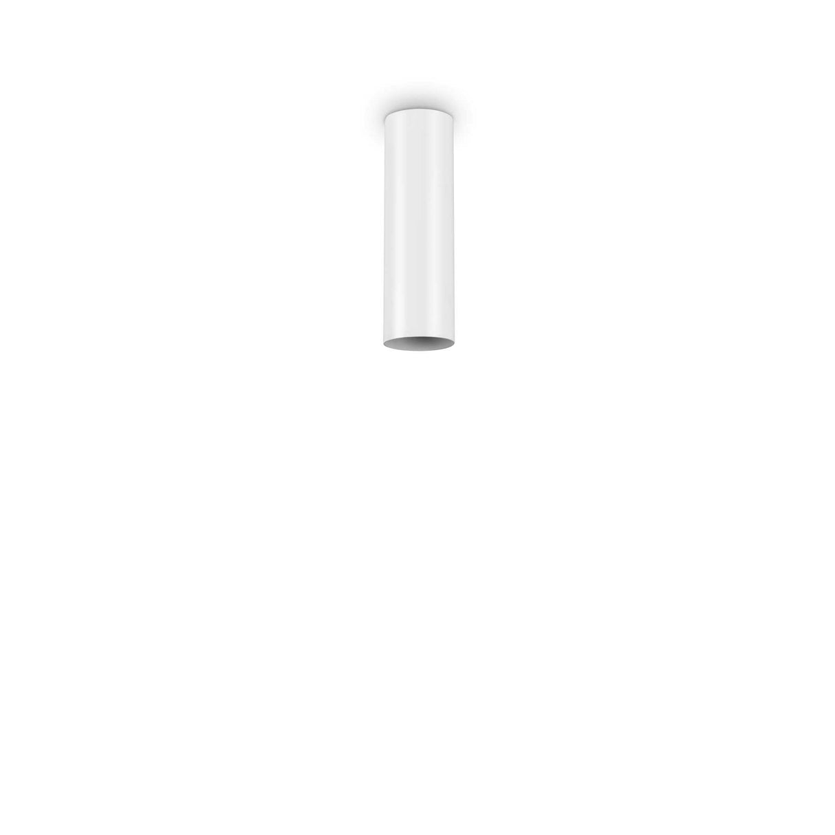 Sleek White Minimalist Ceiling Light with Single Bulb