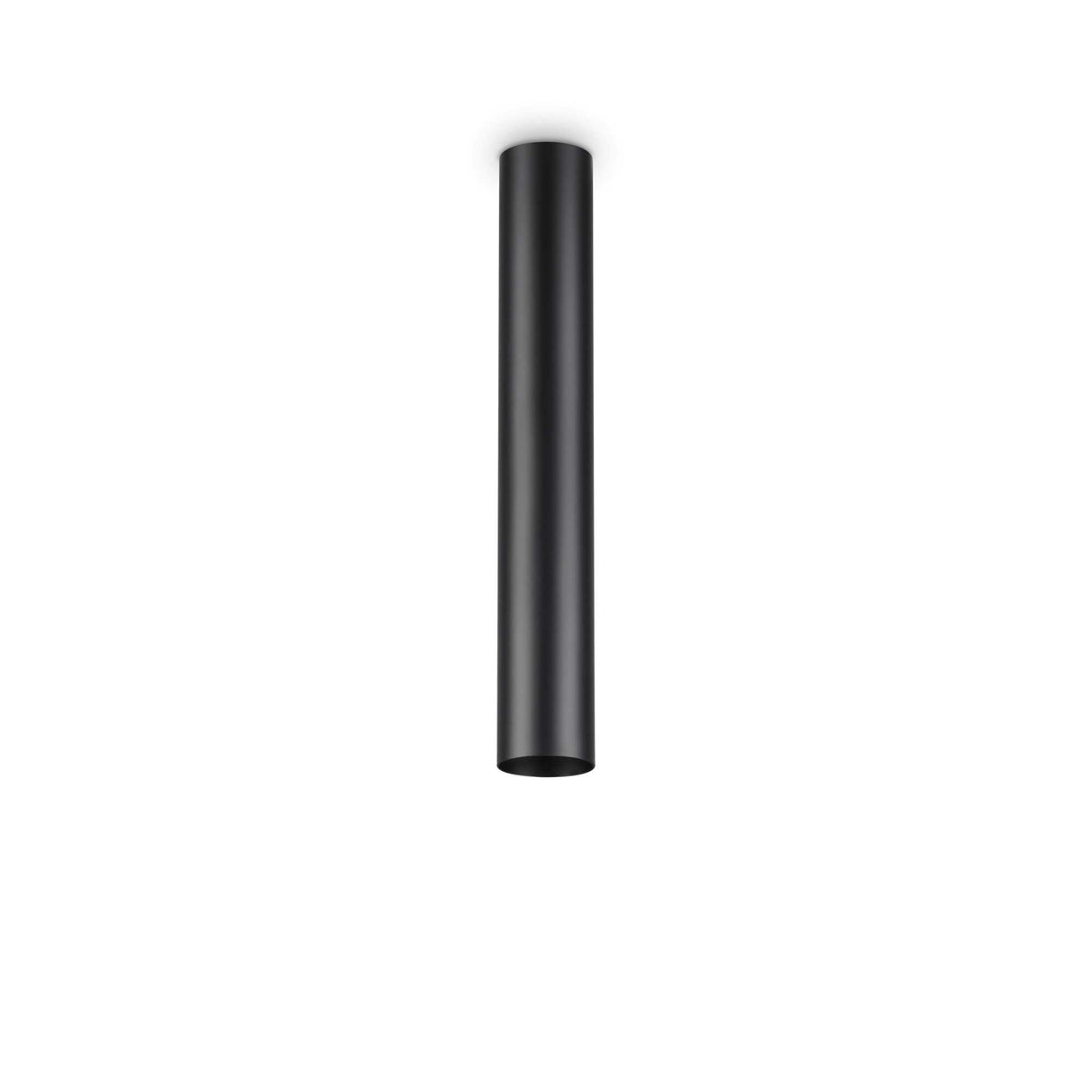 Modern Black Flush Light with Single Bulb – Sleek Design H40