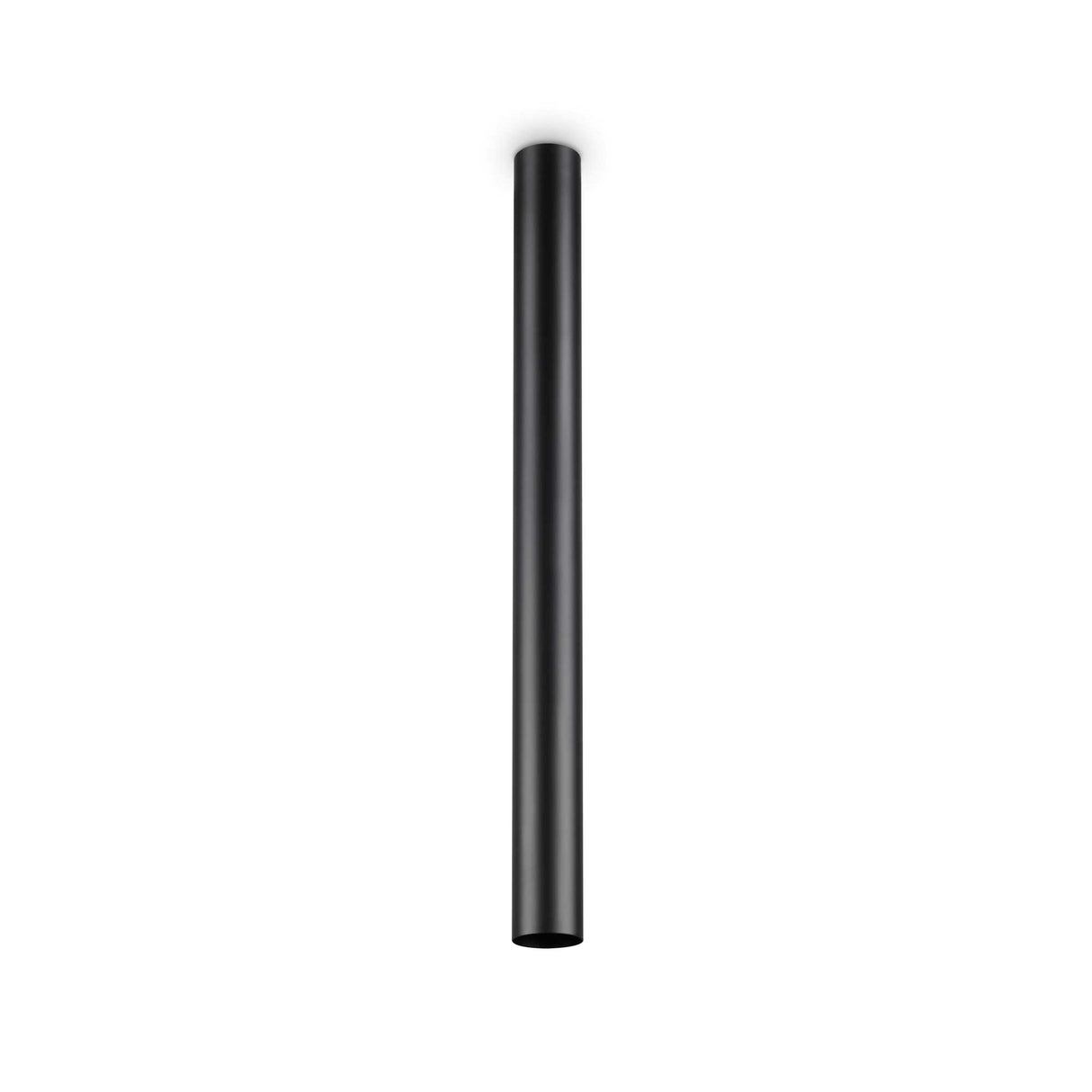 Sleek Black Flush Light with Single Bulb Design