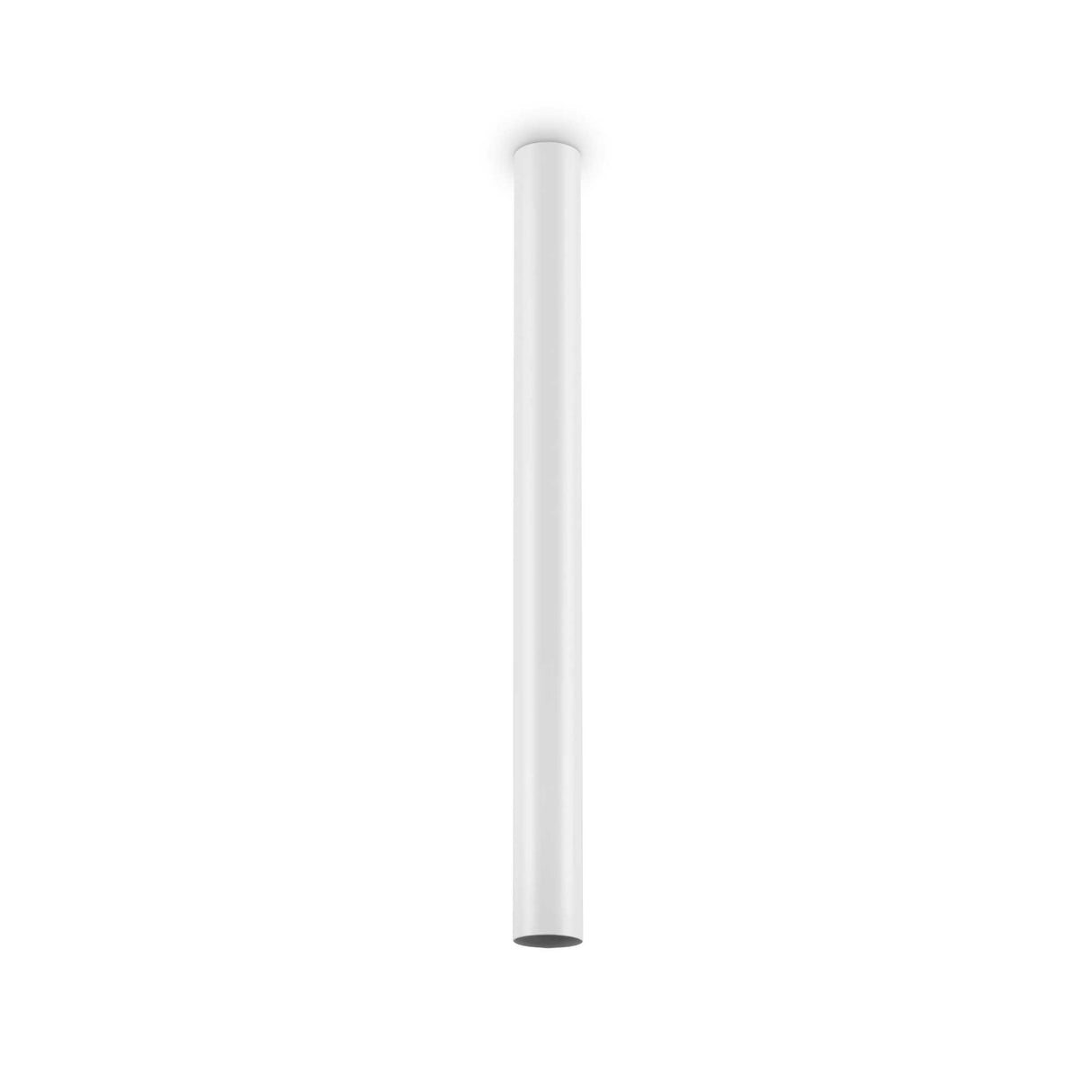 Sleek White Flush Ceiling Light with Single Bulb H75
