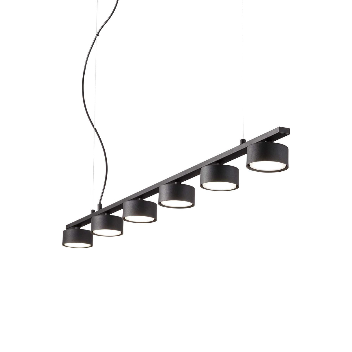 Sleek Minimalist Linear Chandelier with Six Lights