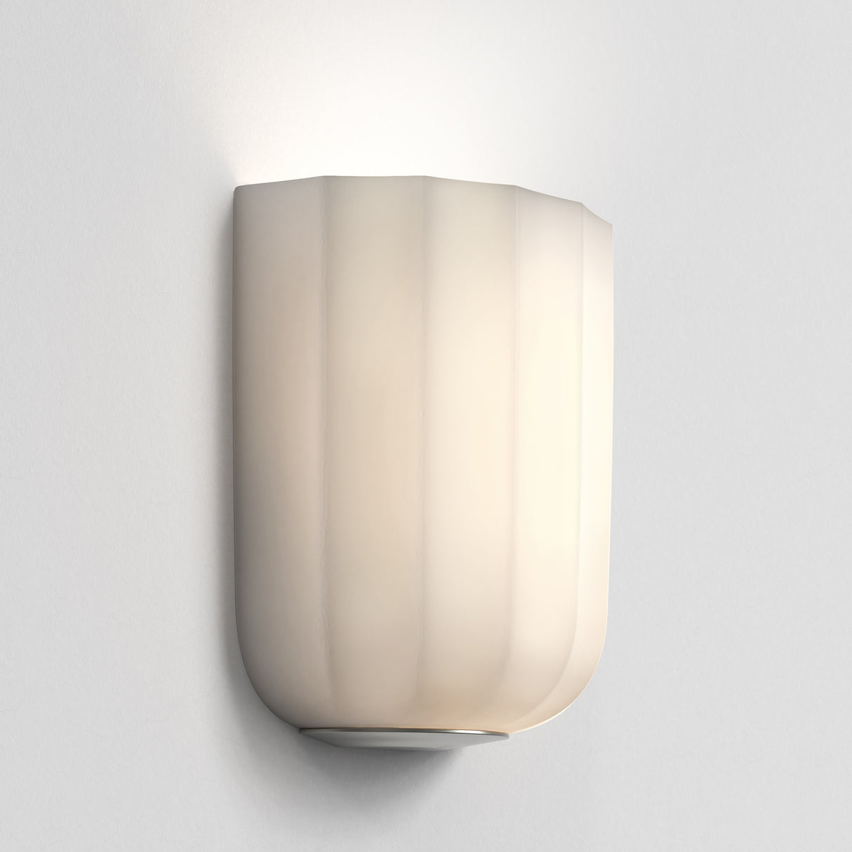 Elegant Nickel Wall Sconce with Frosted Glass Shade