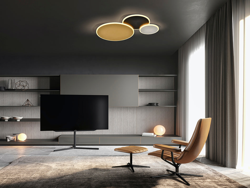 Umbra Elegance: Luxe Gold and Black Pendant Light