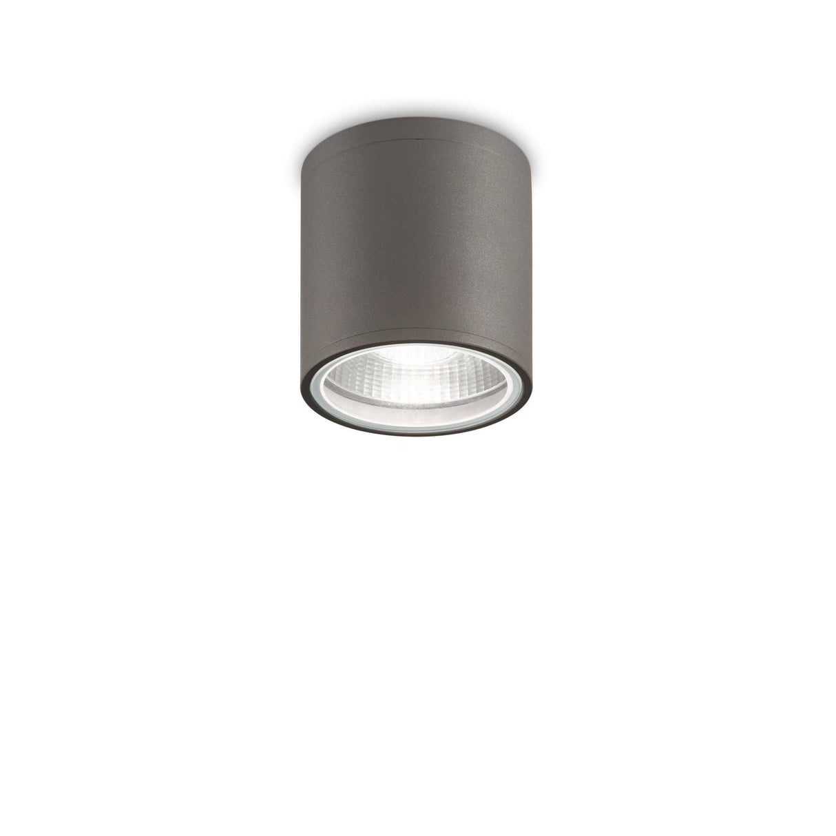 Sleek Anthracite Single-Bulb Flush Ceiling Light