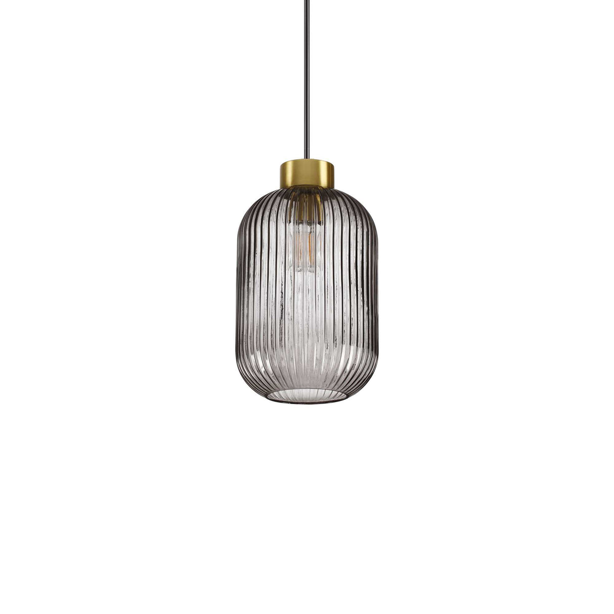Smoked Glass Single-Bulb MINT-1 Pendant Light