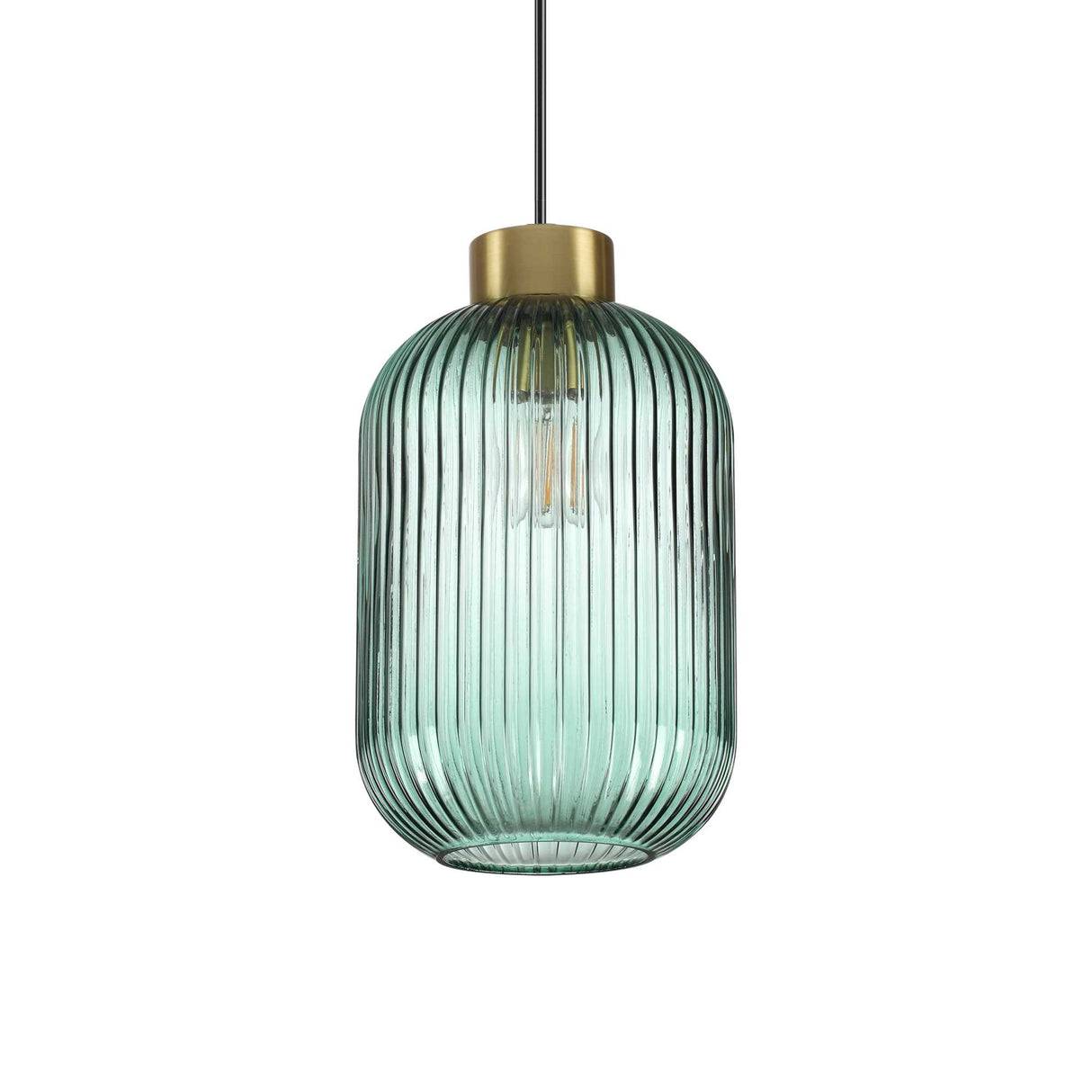 Elegant Green Mint-3 Single-Bulb Pendant Light