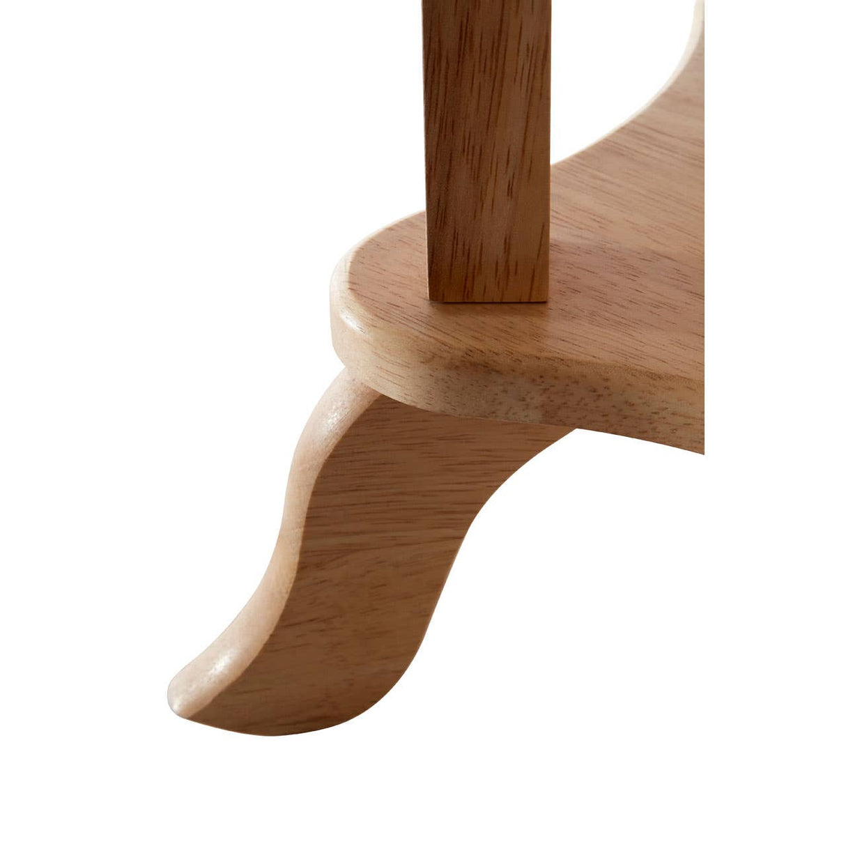 Round Rubberwood Side Table